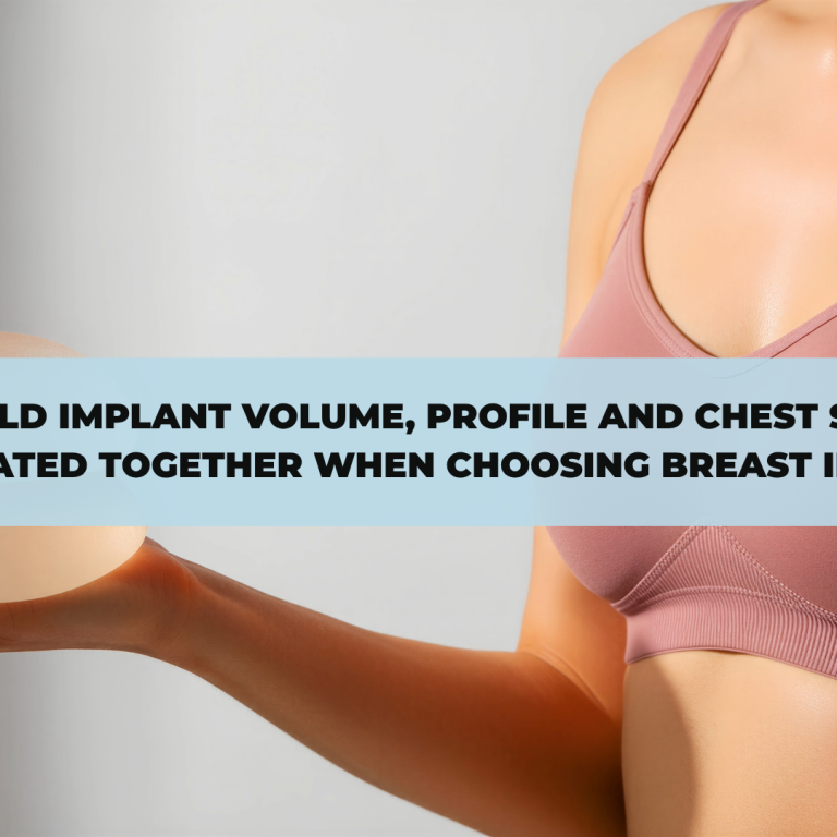 Why Should Implant Volume, Profile and Chest Structure Be Evaluated Together When Choosing Breast Implants? One of the first questions asked by people considering breast augmentation is how many cc the implant should be. However, breast implant selection cannot be based on volume alone. Two implants with the same volume may have different widths and projections. In addition, the same implant may look completely different in two individuals with different body structures. The volume, profile and base width of a breast implant should be evaluated together with the individual’s chest structure, existing breast tissue and body proportions. The aim is not simply to enlarge the breasts, but to create a breast shape that is compatible with the person’s anatomy. What Does Volume Mean in Breast Implants? The volume of breast implants is generally expressed in cc. This value indicates the amount of filling material inside the implant. As the volume increases, the implant generally becomes larger, but volume alone does not determine how the breasts will look after surgery. Of two implants with the same volume, one may be wider and have less projection, while the other may have a narrower base and more pronounced projection. For this reason, it is not appropriate to use the number of cc selected for another patient as a reference. The individual’s height, weight, shoulder width and body structure affect how the volume is perceived. An implant that appears pronounced on a small, narrow torso may look more moderate on someone with a wider chest. Can Implant Volume Be Matched to a Bra Size? Before breast augmentation surgery, patients may want to achieve a particular bra size. However, there is no exact correspondence between implant volume and bra size. Bra measurements may vary according to the brand, style and method of measurement. The same implant volume may not create the same bra size in different patients. Existing breast tissue, chest circumference and the initial breast shape all affect the final size. For this reason, rather than focusing only on a target bra size during planning, the desired appearance should be discussed. Whether the patient wants a more natural appearance, greater fullness or more pronounced cleavage should be evaluated. What Is a Breast Implant Profile? Profile refers to how far the implant projects forward from the chest. Low-profile implants may have a wider base and less forward projection. High-profile implants generally create more pronounced projection from a narrower base. A high profile does not always mean a larger breast. Implants with a similar volume may distribute that volume differently according to their profile. Therefore, profile selection should not be considered separately from volume. Whether the patient wants more pronounced upper breast fullness or prefers a softer transition that blends with the torso may be considered when selecting the profile. However, personal preferences should be evaluated within anatomical limits. How Does Chest Structure Affect Implant Selection? The width and shape of the chest, as well as differences between the two sides, affect how a breast implant will look. Some individuals may have a narrow and relatively flat chest, while others may have a wider or more prominent chest structure. The shape of the ribs may cause the breasts to point slightly outwards or inwards. The shape of the breastbone may also affect the distance between the breasts. Because the implant is placed over these anatomical structures, the existing chest anatomy continues to influence the postoperative appearance. If the chest has natural asymmetry, placing identical implants on both sides may not create a completely symmetrical appearance. In some individuals, different implant volumes or alternative planning options may need to be considered. Why Is Implant Base Width Important? The implant base should be compatible with the natural width of the breast. An implant that is too narrow may not spread sufficiently across the chest. An implant that is too wide may create fullness extending towards the armpit or an appearance that is disproportionate to the torso. Base width may also affect the distance between the breasts, but natural anatomical boundaries cannot be changed completely through implant selection. In someone whose breasts are naturally positioned far apart, using a large or wide implant alone may not always create pronounced cleavage. The appropriate width is determined by considering the boundaries of the breast on the chest and the existing tissues. The volume and profile are then selected in accordance with this width. Why Is Existing Breast Tissue Evaluated? The amount of existing breast tissue affects how the implant will look and feel from the outside. In someone with sufficient tissue coverage, the transitions around the implant may be less noticeable. In individuals with very thin tissues, there may be a greater possibility of the implant edges becoming visible or palpable. Skin elasticity and breast sagging are also important. Using a large implant alone in someone with significant sagging may not lift the breast. On the contrary, it may place additional strain on the tissues and contribute to increased sagging over time. For this reason, whether breast augmentation should be combined with a breast lift should be assessed during the examination. An implant should not be used as a substitute for a necessary lifting procedure. Does a Larger Implant Always Create More Pronounced Cleavage? The appearance of cleavage does not depend solely on implant size. The natural position of the breasts, chest width, the amount of tissue over the breastbone and the distance between the breasts are also important. Choosing a larger implant does not necessarily bring the breasts closer together. Implants that are excessively large may place pressure on the tissues, increase the likelihood of the implant shifting towards the sides and create an appearance that is disproportionate to the body. Expectations regarding cleavage should be discussed clearly before surgery, but the limits permitted by the individual’s natural anatomy should be considered. Does Lifestyle Affect Implant Selection? The patient’s daily life, exercise habits and clothing preferences may be considered when selecting an implant. The expectations of someone who exercises intensively, leads an active lifestyle or prefers a more understated appearance may differ from those of someone who wants more pronounced volume. Large implants may affect clothing choices, exercise or everyday comfort in some individuals. Therefore, the decision should be based not only on how the breasts will look after surgery but also on how the person will live with that volume. How Is the Appropriate Breast Implant Selected? Implant selection is not a choice made by the patient alone from a catalogue. The plastic surgeon evaluates the chest, breast base, existing tissues, skin quality and asymmetries. The patient explains the desired appearance, daily lifestyle and the size they consider acceptable. Trial implants or three-dimensional images used before surgery may provide an idea of the potential appearance, but they cannot guarantee the exact postoperative result. The final appearance becomes clearer as the tissues heal and the implants settle into position over time. Implant volume, profile and chest structure cannot be considered separately. Appropriate selection does not mean using the largest implant, but creating a balanced plan between the individual’s anatomy, expectations and long-term tissue health